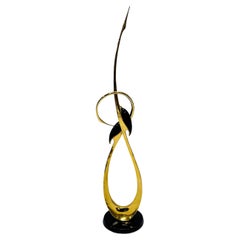 Vintage Life-Size Brass "Entwined Cranes" Sculpture by Boris Lovet-Lorski, 1960s