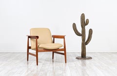 Vintage Life Size Bronze Cactus Sculpture