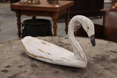 Vintage Life-Size Carved Swan Decoy