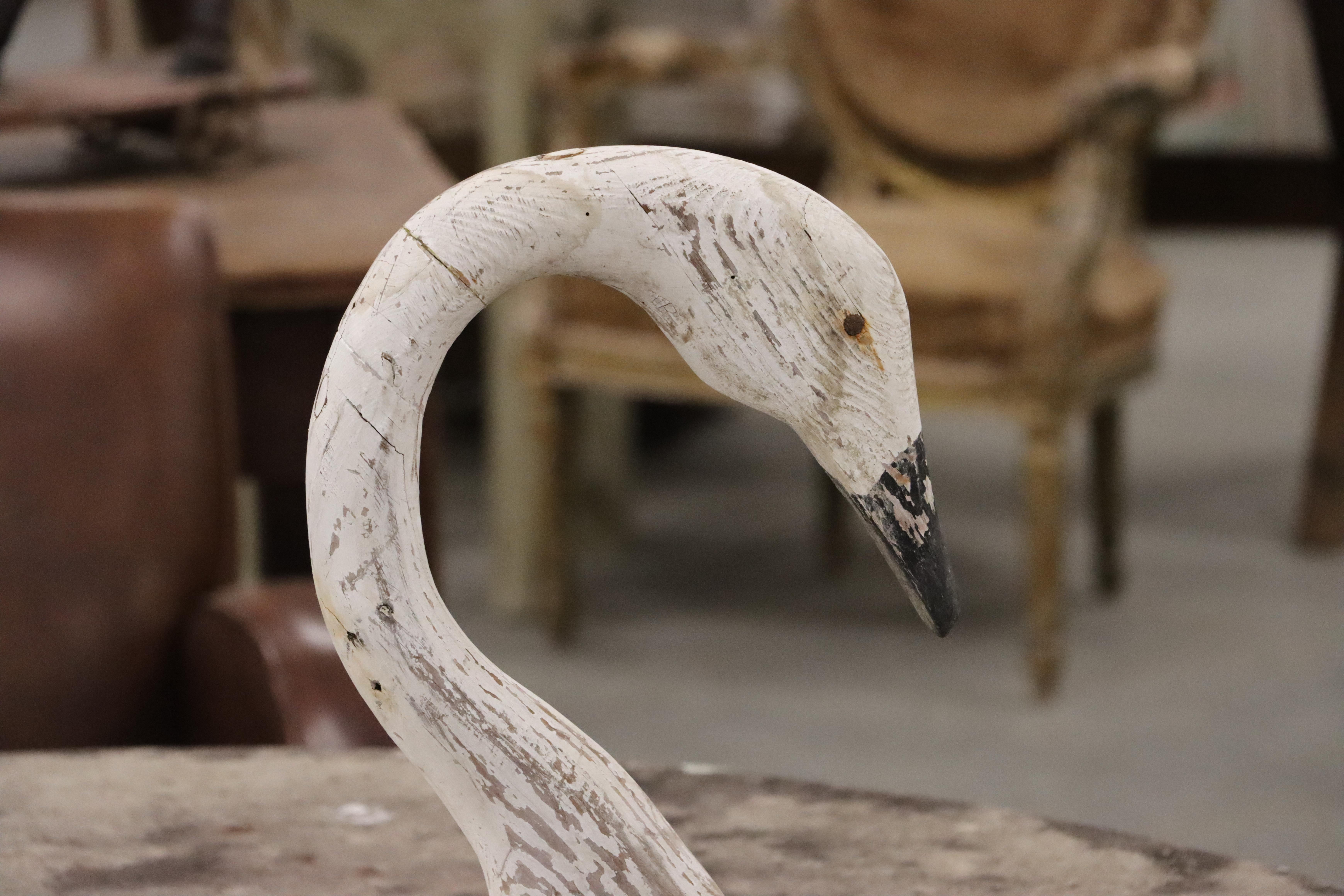American Vintage Life-Size Carved Swan Decoy