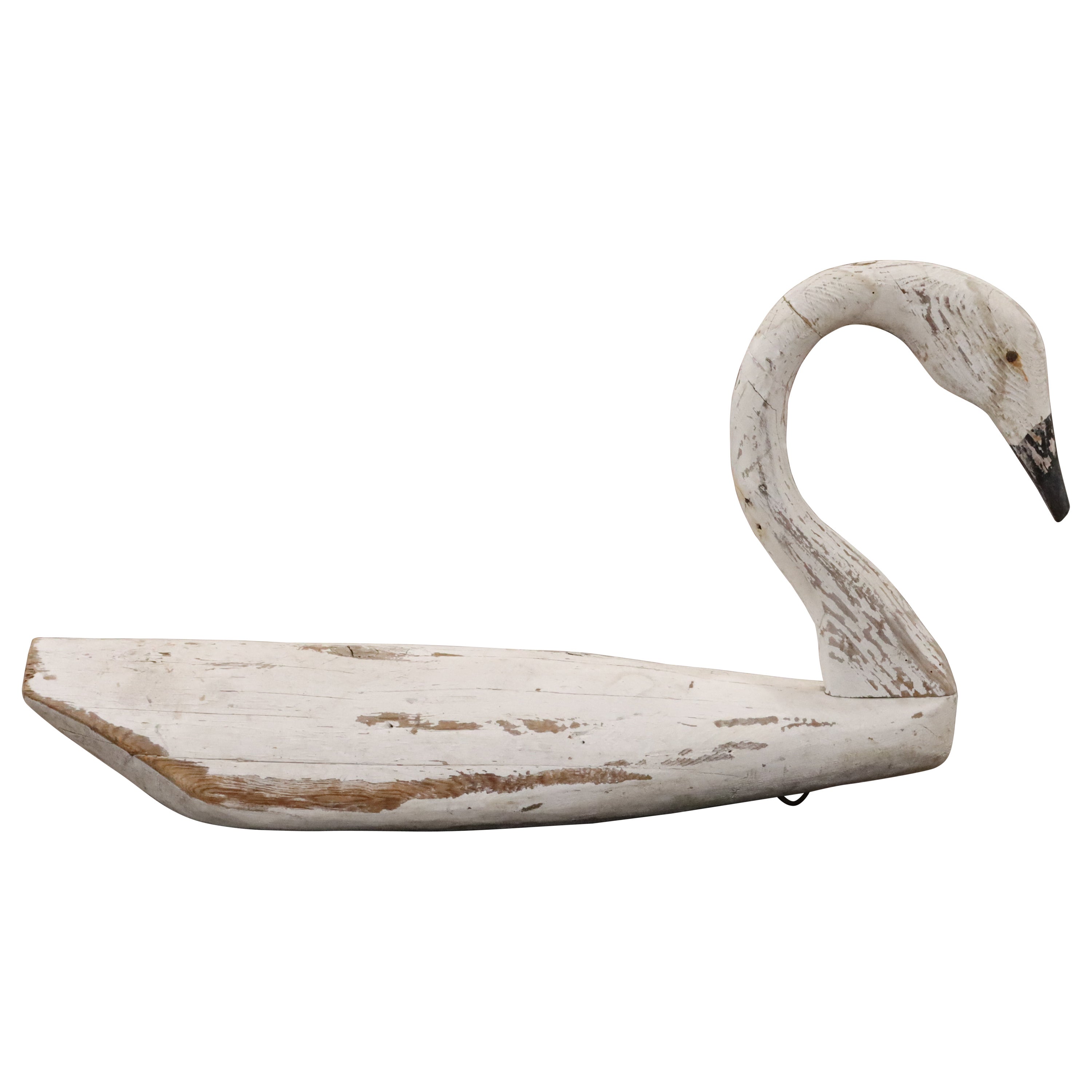 Vintage Life-Size Carved Swan Decoy