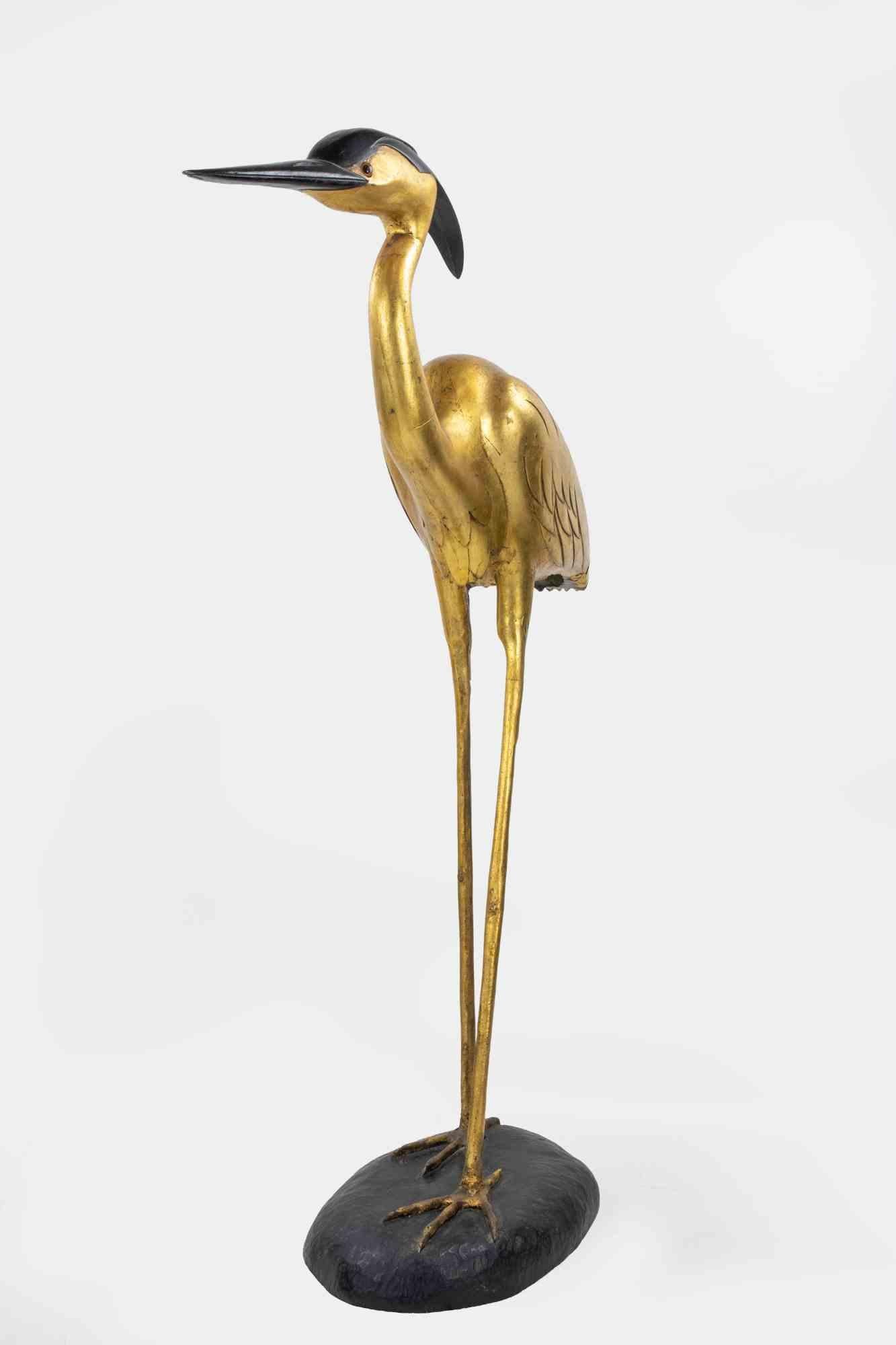 Airone d'epoca a grandezza naturale in fibra di vetro dorata e laccata. Stile Hollywood Regency.

Occhi di vetro.

In ottime condizioni, è stato prodotto nei primi anni '80 in Europa.