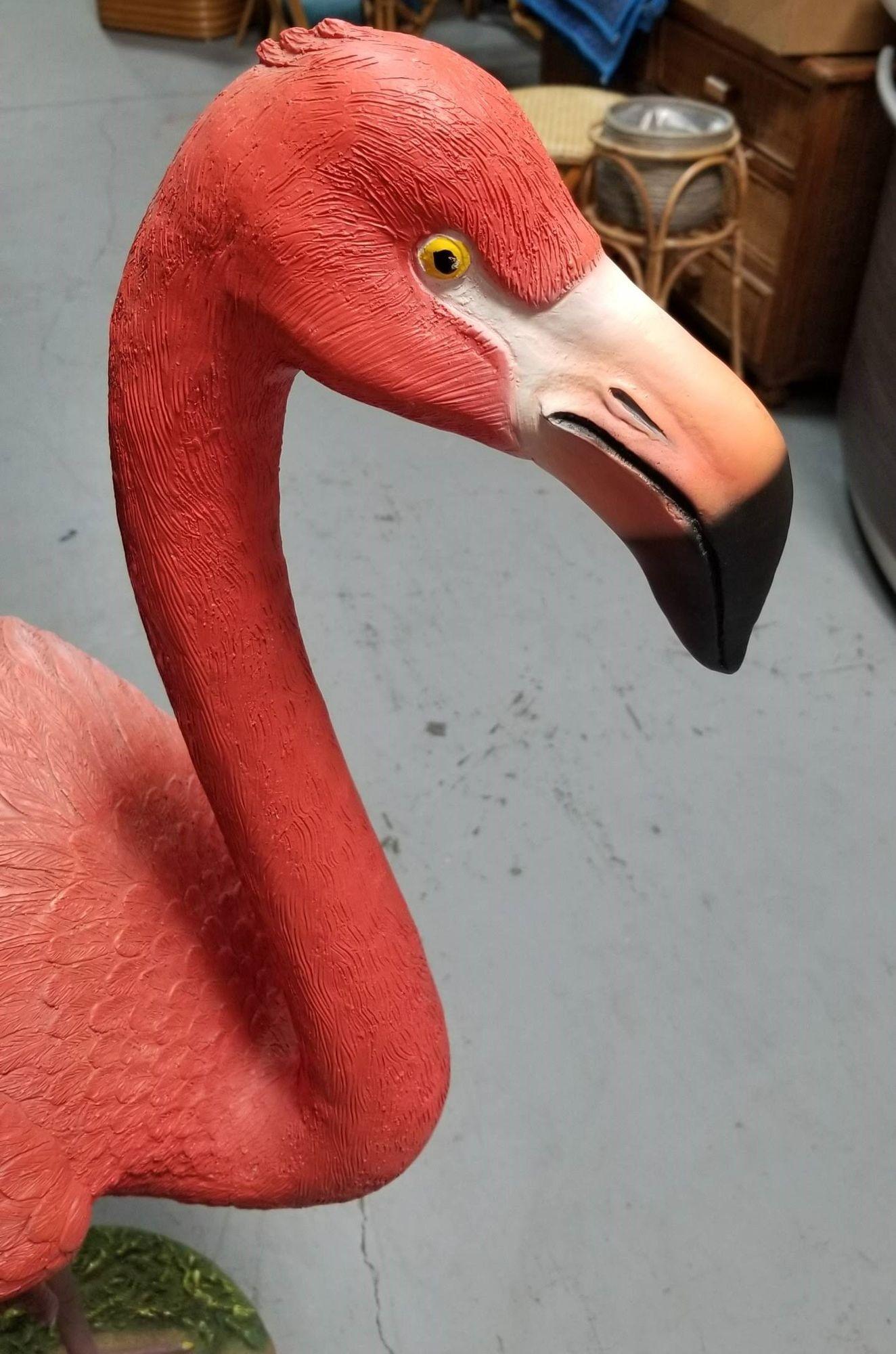 life size flamingo statue