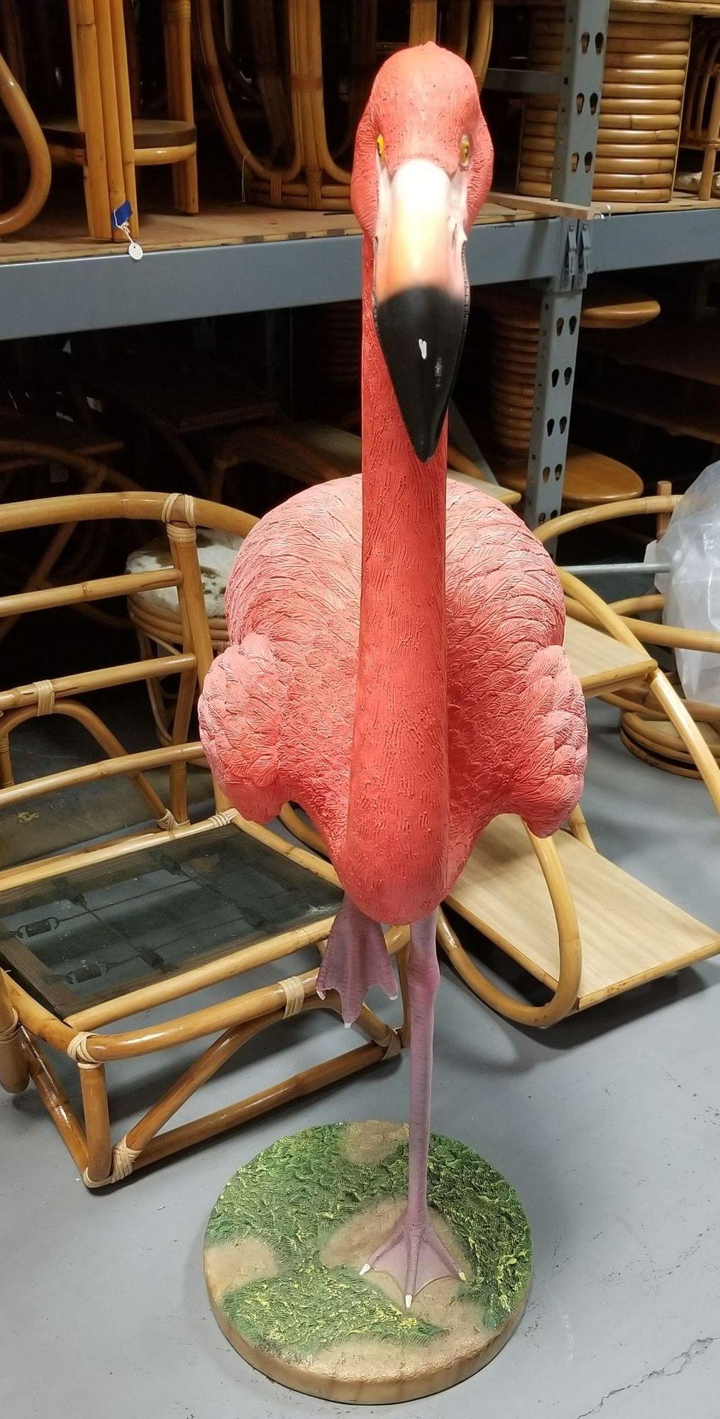 big flamingo statue