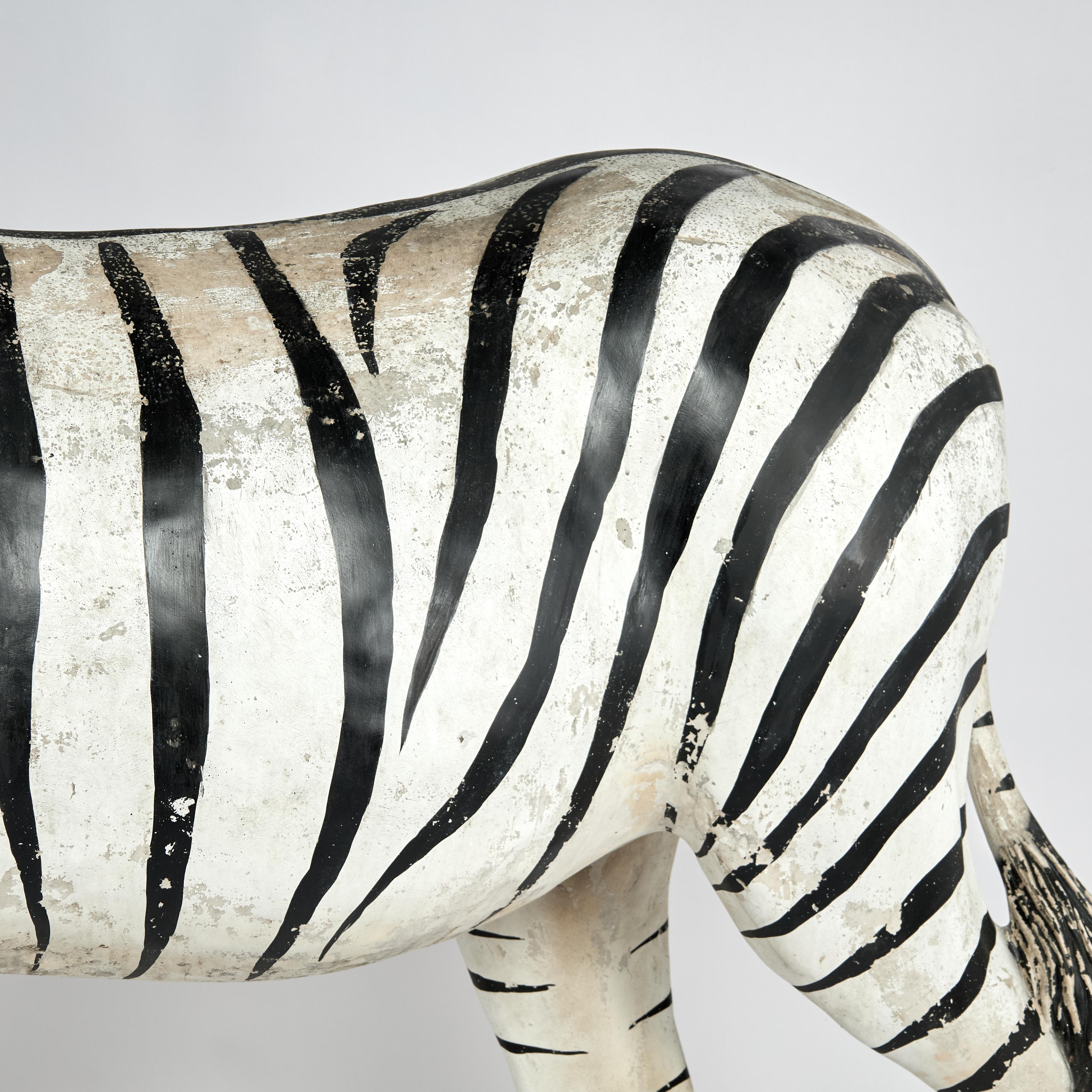 Modello o scultura di zebra d'epoca a grandezza naturale in vendita 3