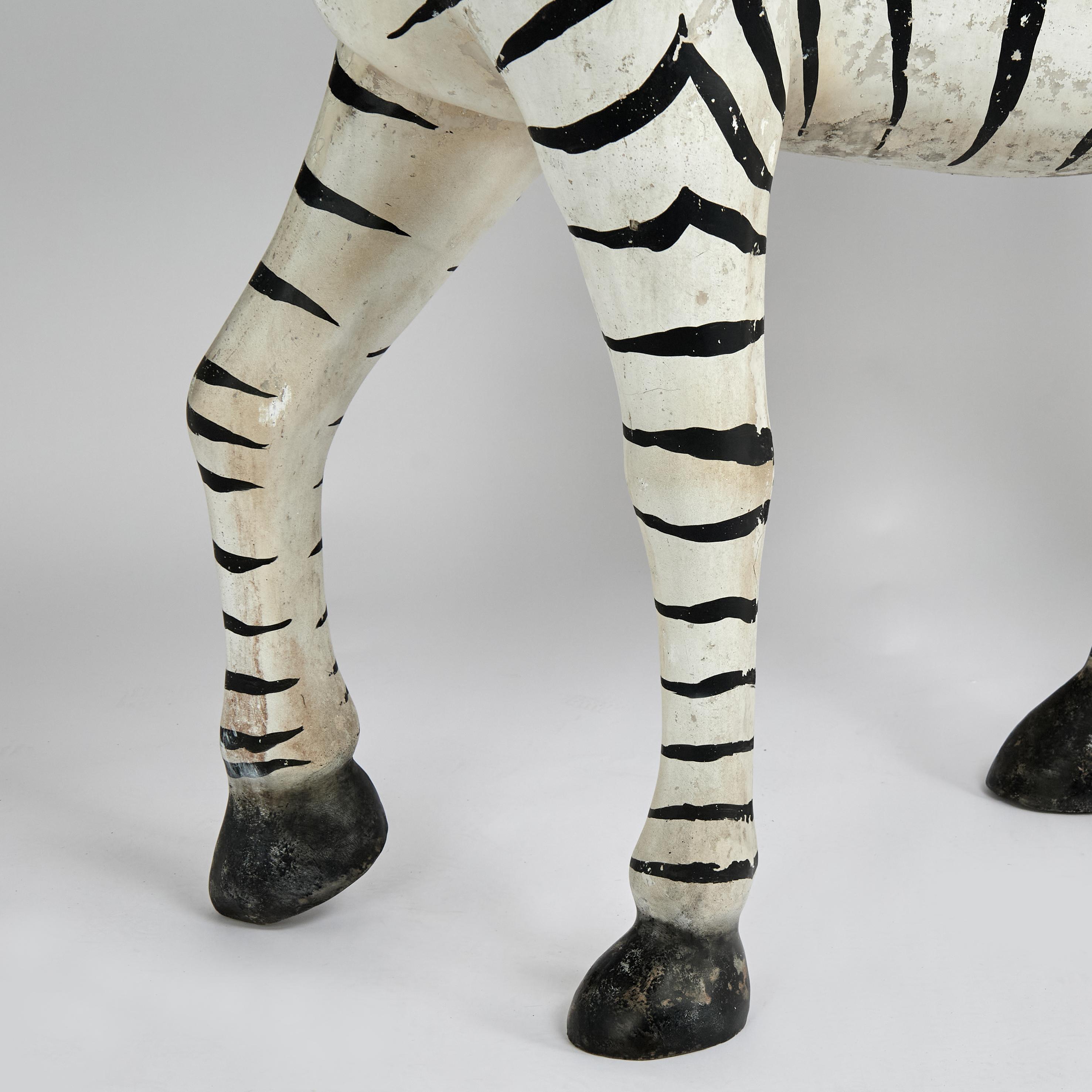 Modello o scultura di zebra d'epoca a grandezza naturale in vendita 4