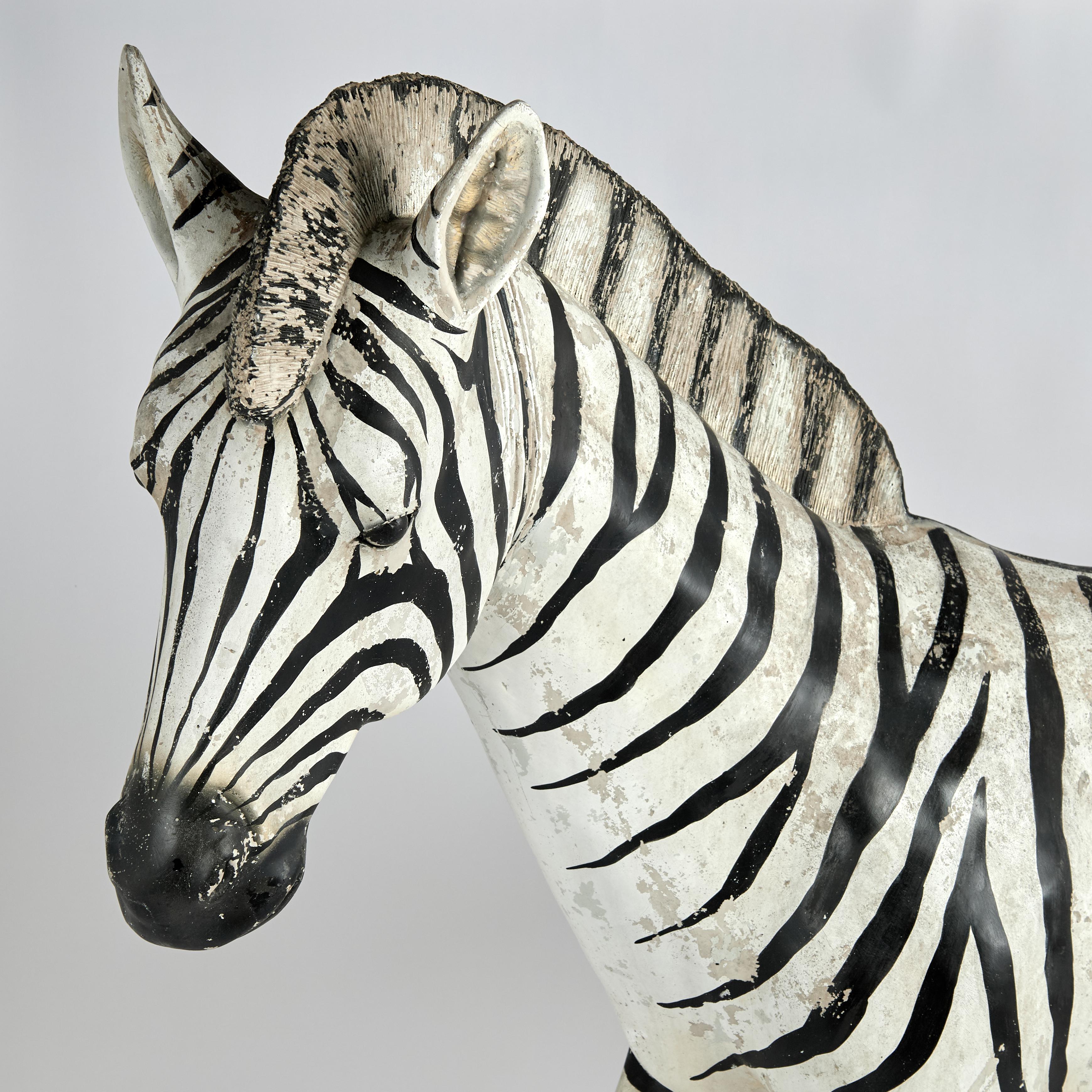 Composizione Modello o scultura di zebra d'epoca a grandezza naturale in vendita