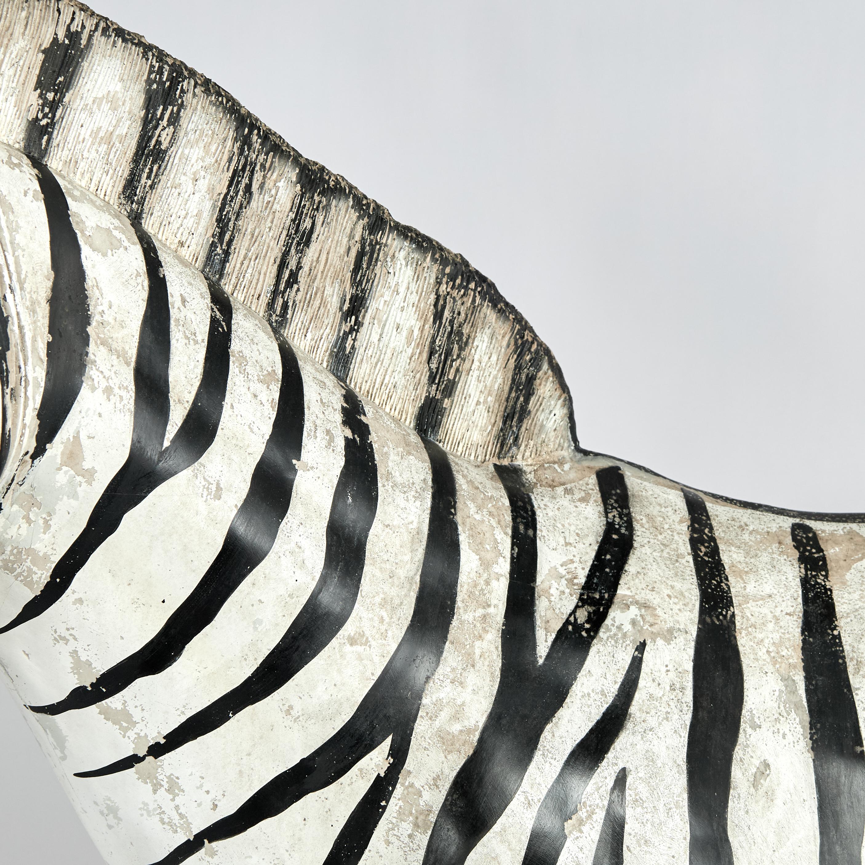 Modello o scultura di zebra d'epoca a grandezza naturale in vendita 2