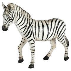 Vintage Life Size Zebra Model or Sculpture