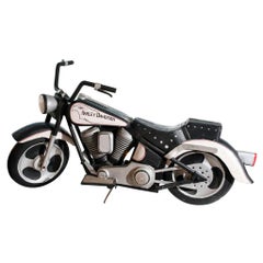 Vintage Life-Sized Folk Art Harley Davidson Motorcycle Sculpture