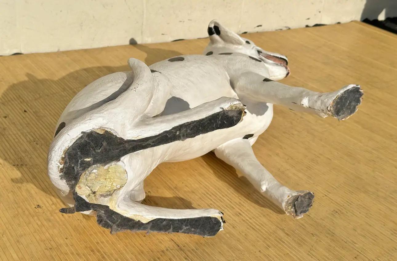 Scultura decorativa di cane dalmata d'epoca a grandezza naturale, 1980 in vendita 3