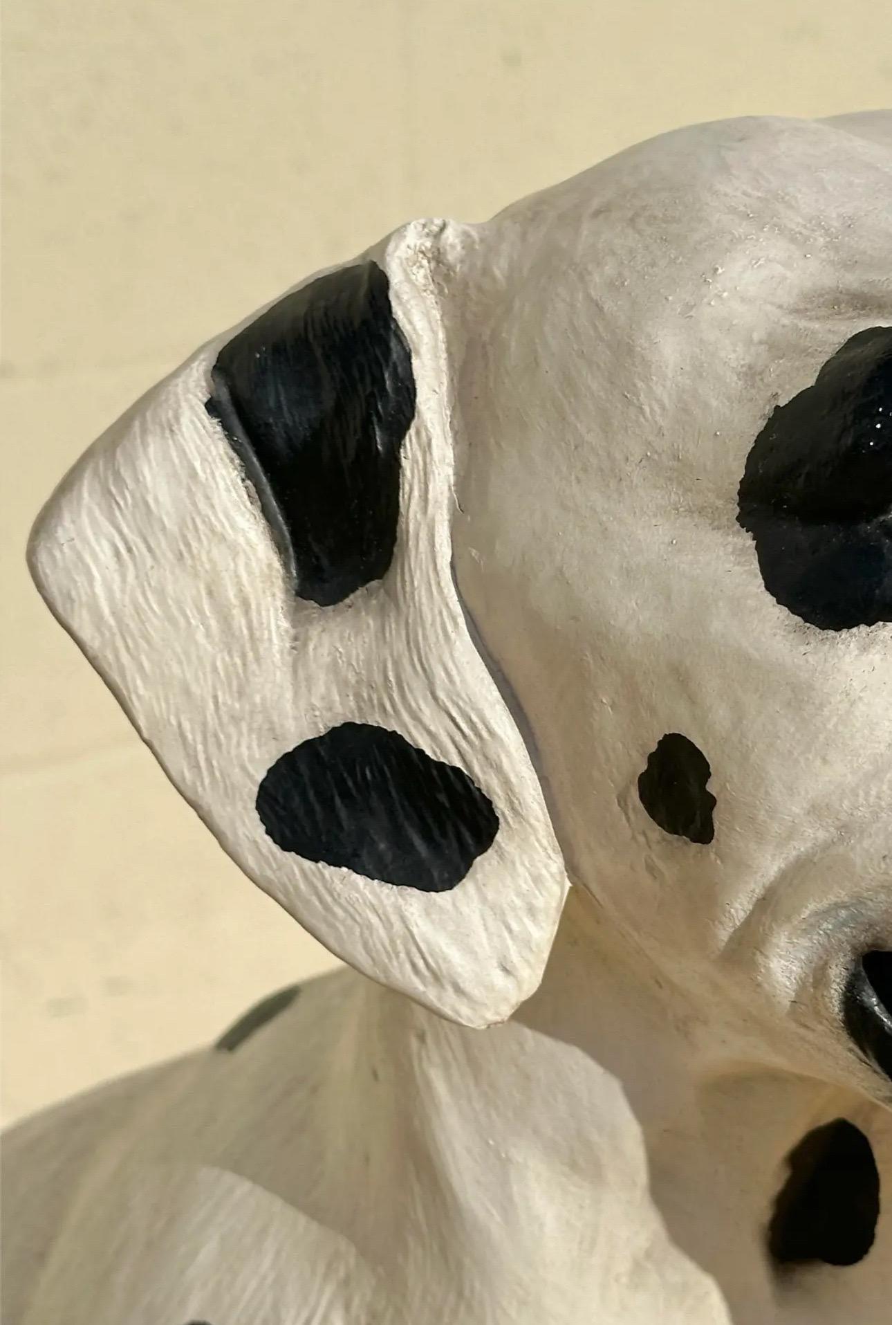 Scultura decorativa di cane dalmata d'epoca a grandezza naturale, 1980 in vendita 1