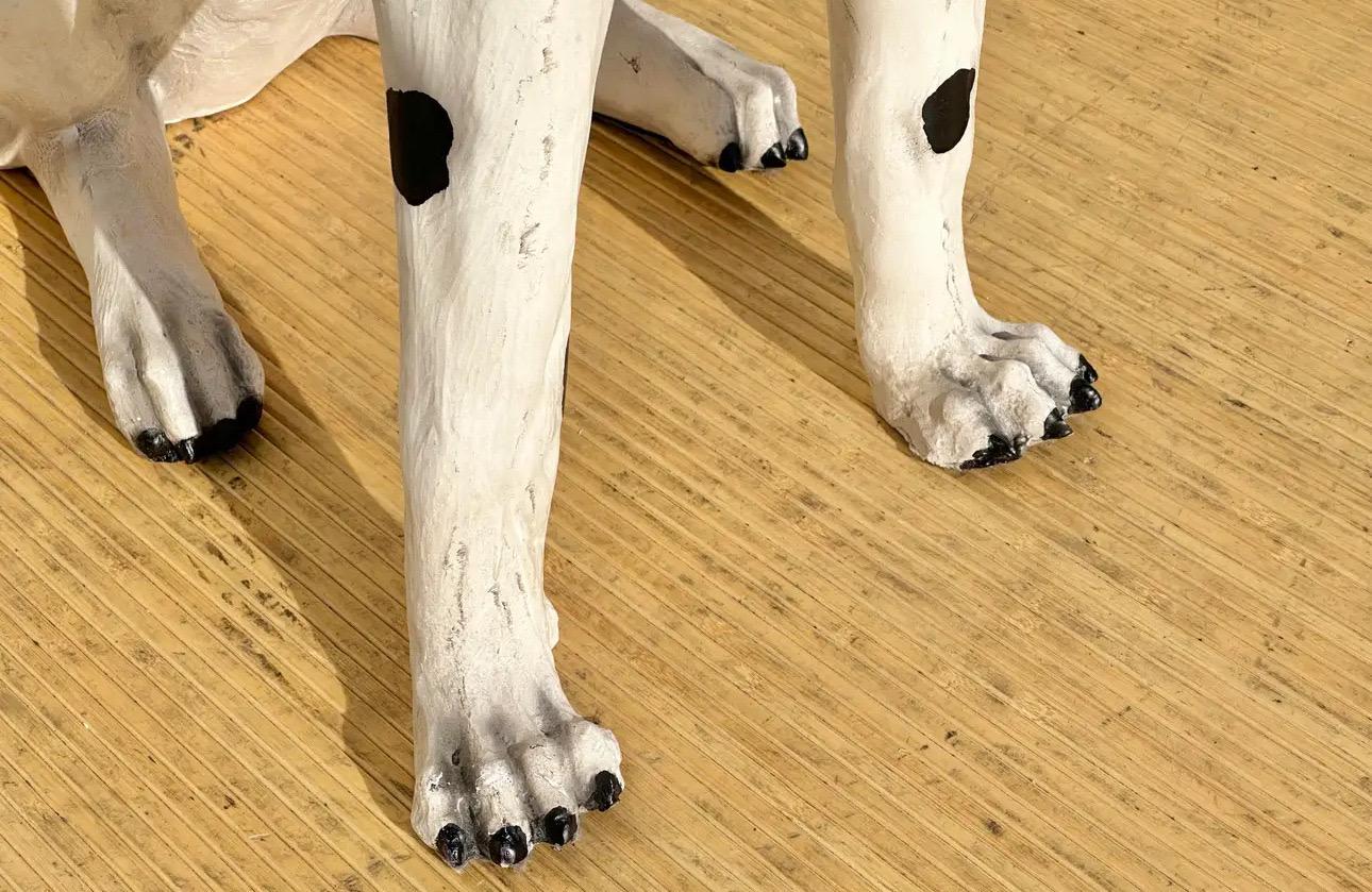 Scultura decorativa di cane dalmata d'epoca a grandezza naturale, 1980 in vendita 2
