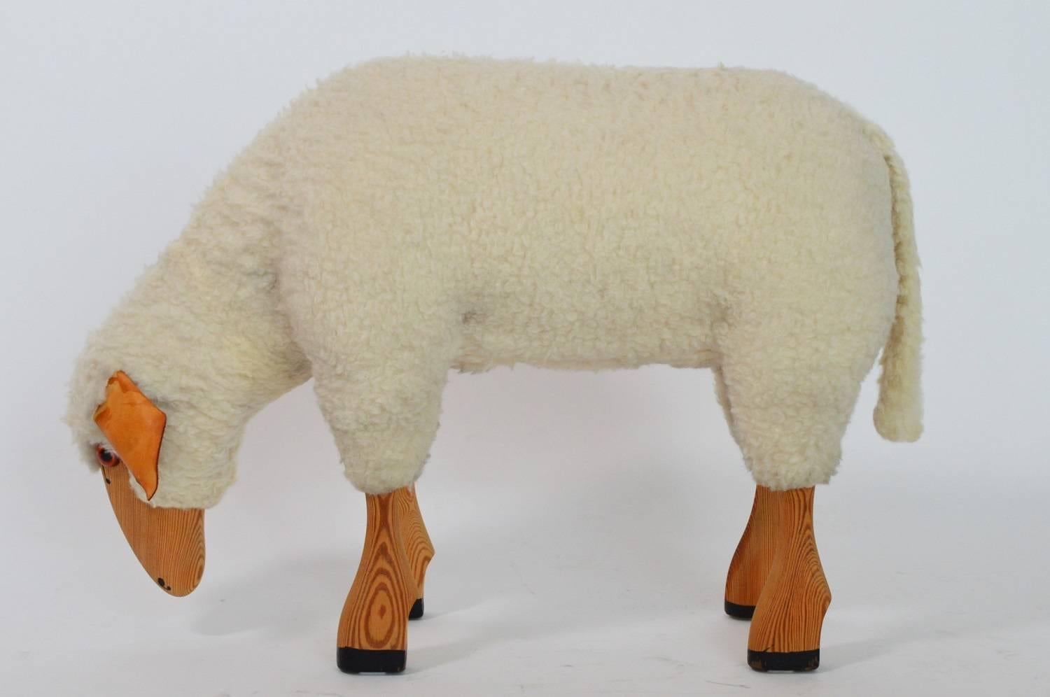 German Vintage Lifesize Sheep Set of Two, 1970s