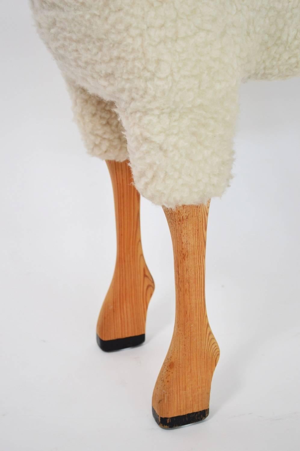 Fur Vintage Lifesize Sheep Set of Two, 1970s