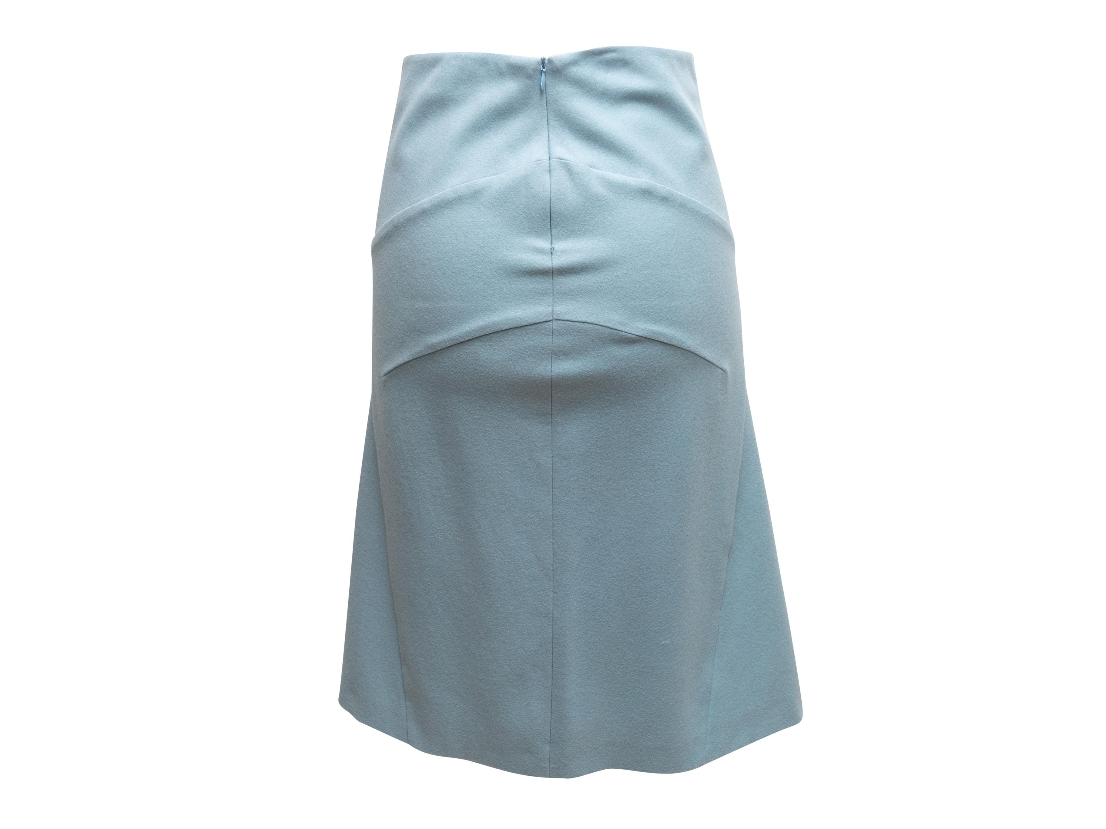 Women's Vintage Light Blue Alexander McQueen 90s Wool Skirt Size US XS