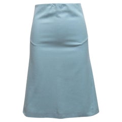 Vintage Light Blue Alexander McQueen 90s Wool Skirt Size US XS