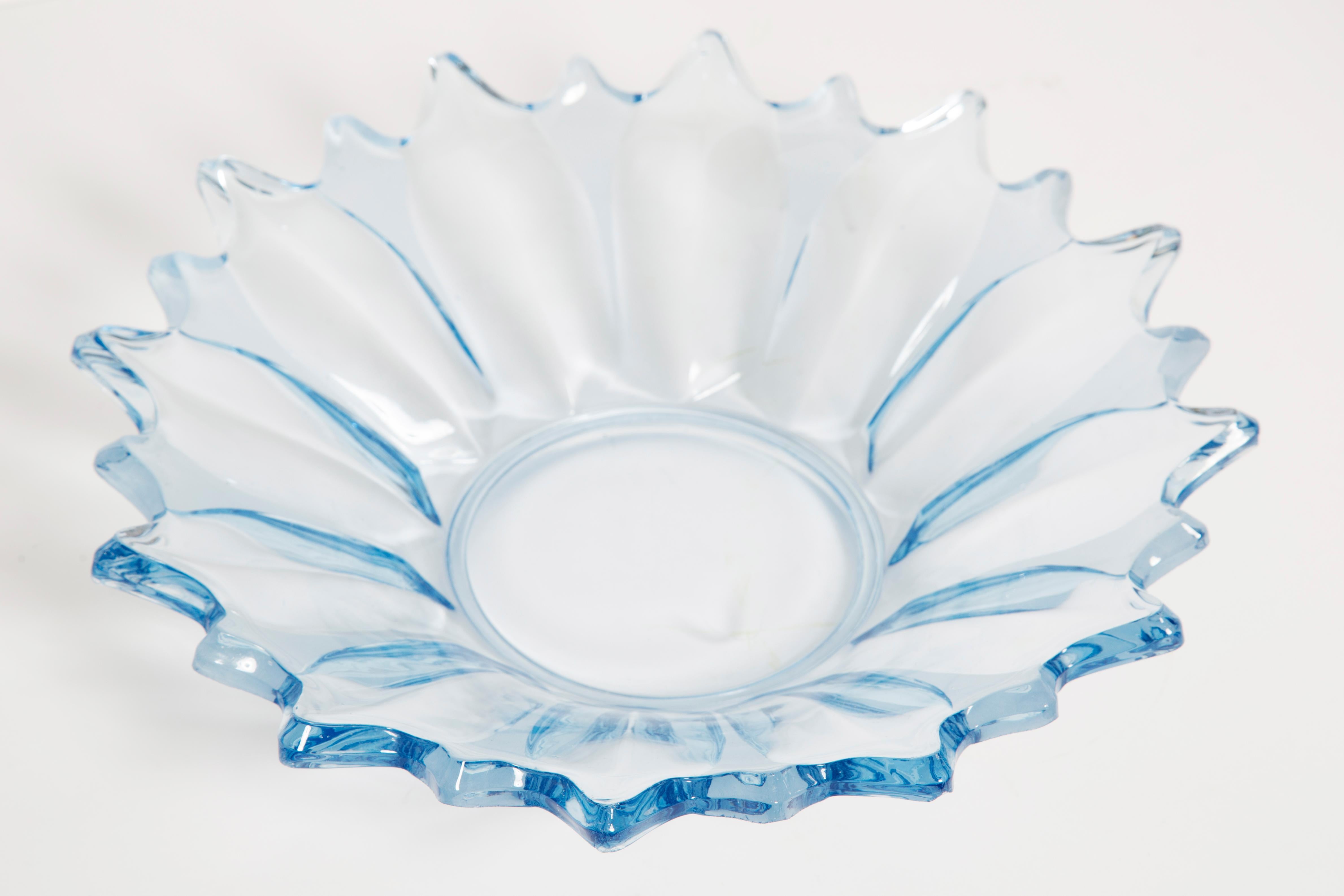 Beautiful decorative light blue glass plate/bowl from Italy. Plate is in very good vintage condition, no damage or cracks. Original glass. Unique piece for every table and interior! Only one piece available.