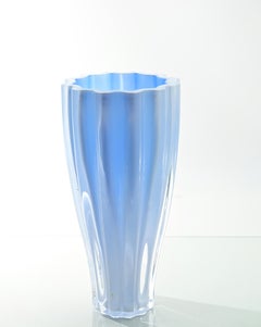 Vintage Light Blue Glass Vase, Northern European, 1970s