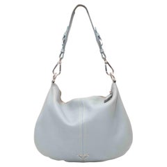 Vintage Light Blue Prada Leder-Umhängetasche