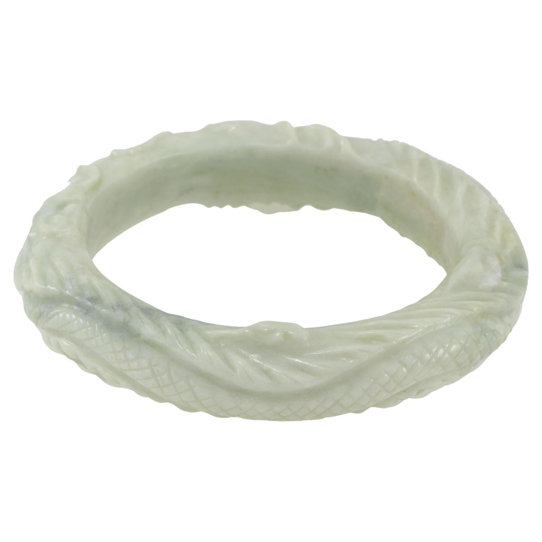 Bracelet Vintage en Jade 
Greene 
Greene 16mm sculpté en vente