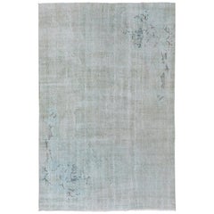 Tappeto vintage con tintura verde chiaro