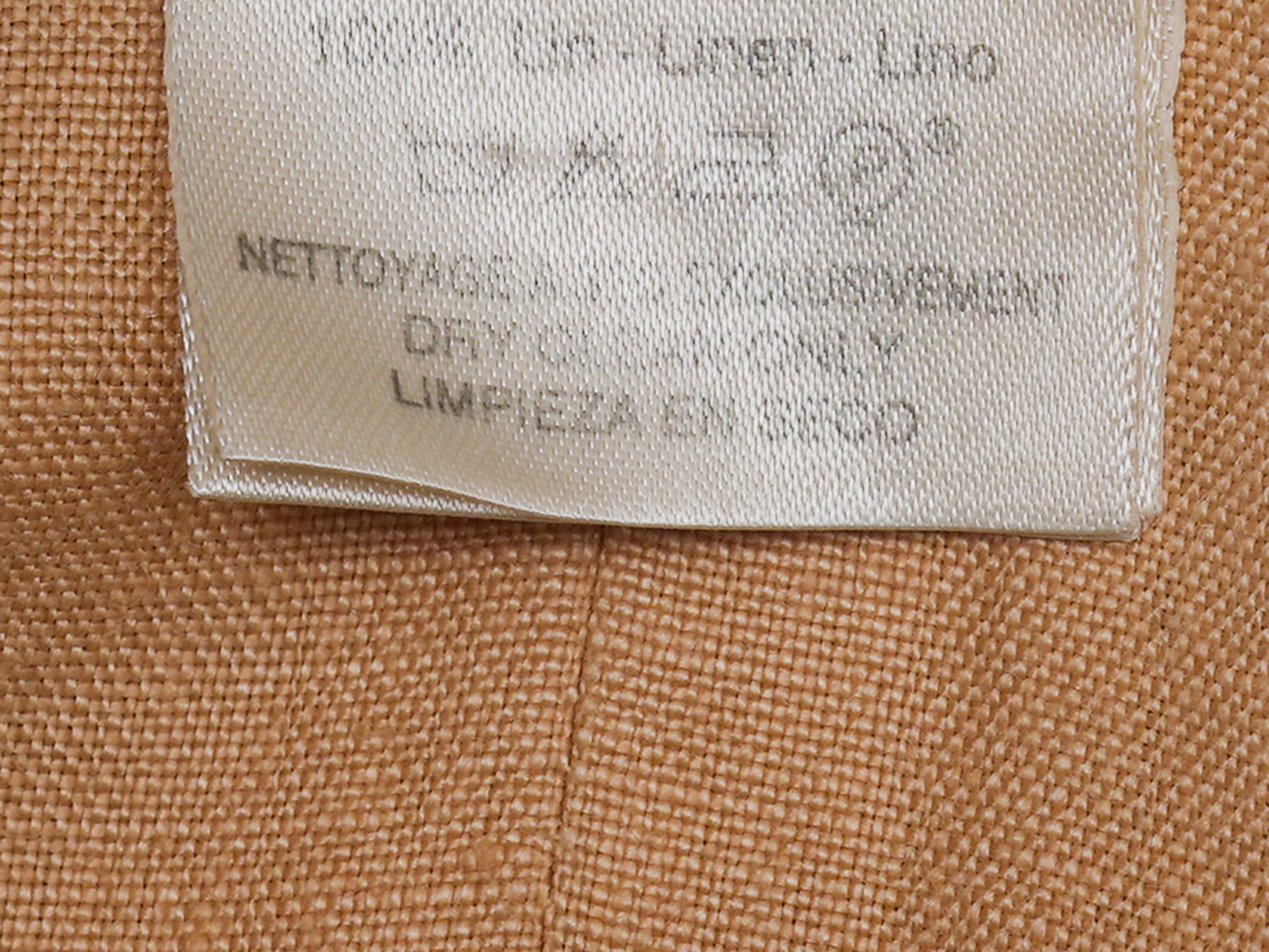Donna Blazer vintage in lino arancione chiaro di Hermes taglia FR 40 in vendita