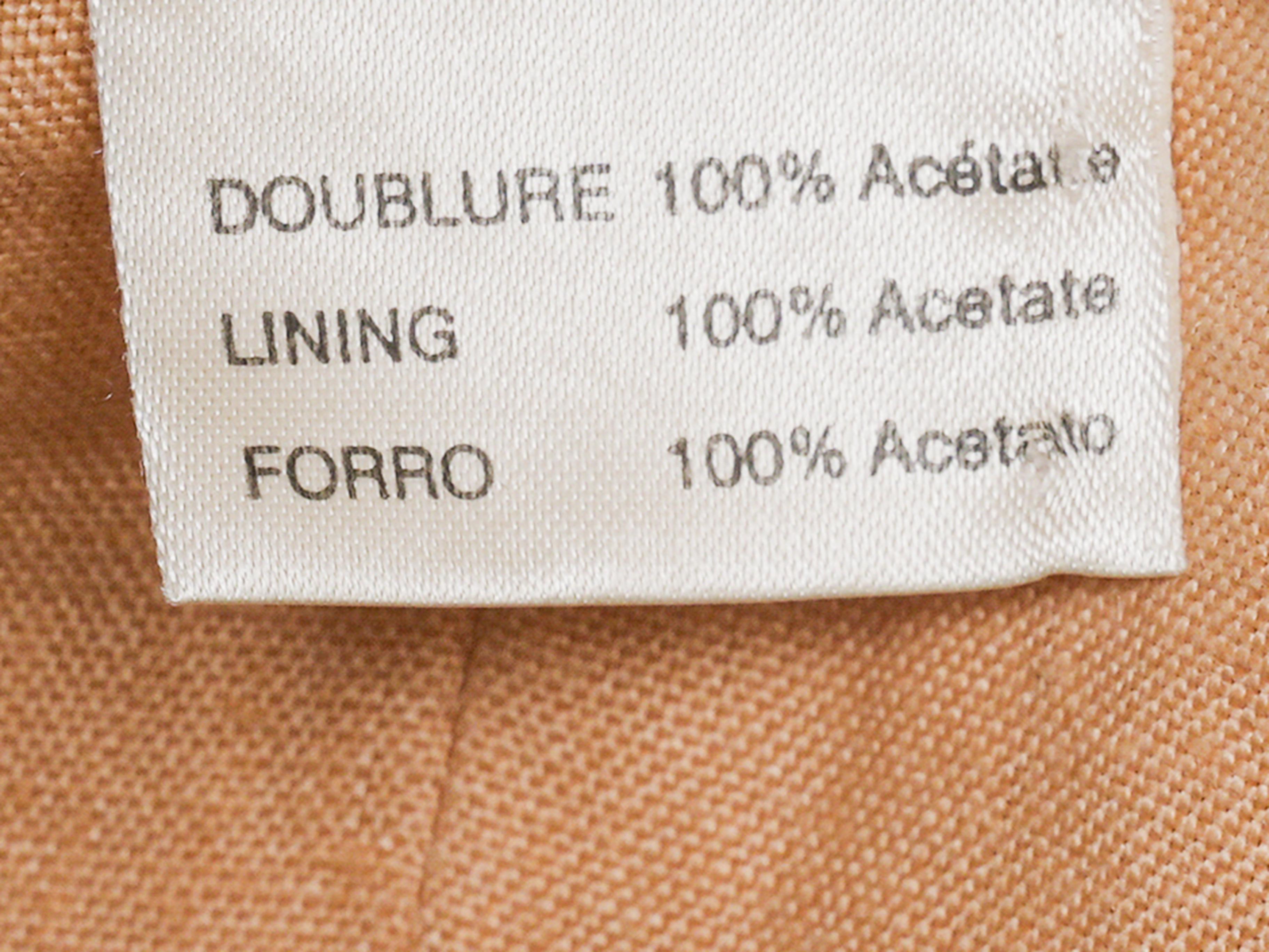 Blazer vintage in lino arancione chiaro di Hermes taglia FR 40 in vendita 1