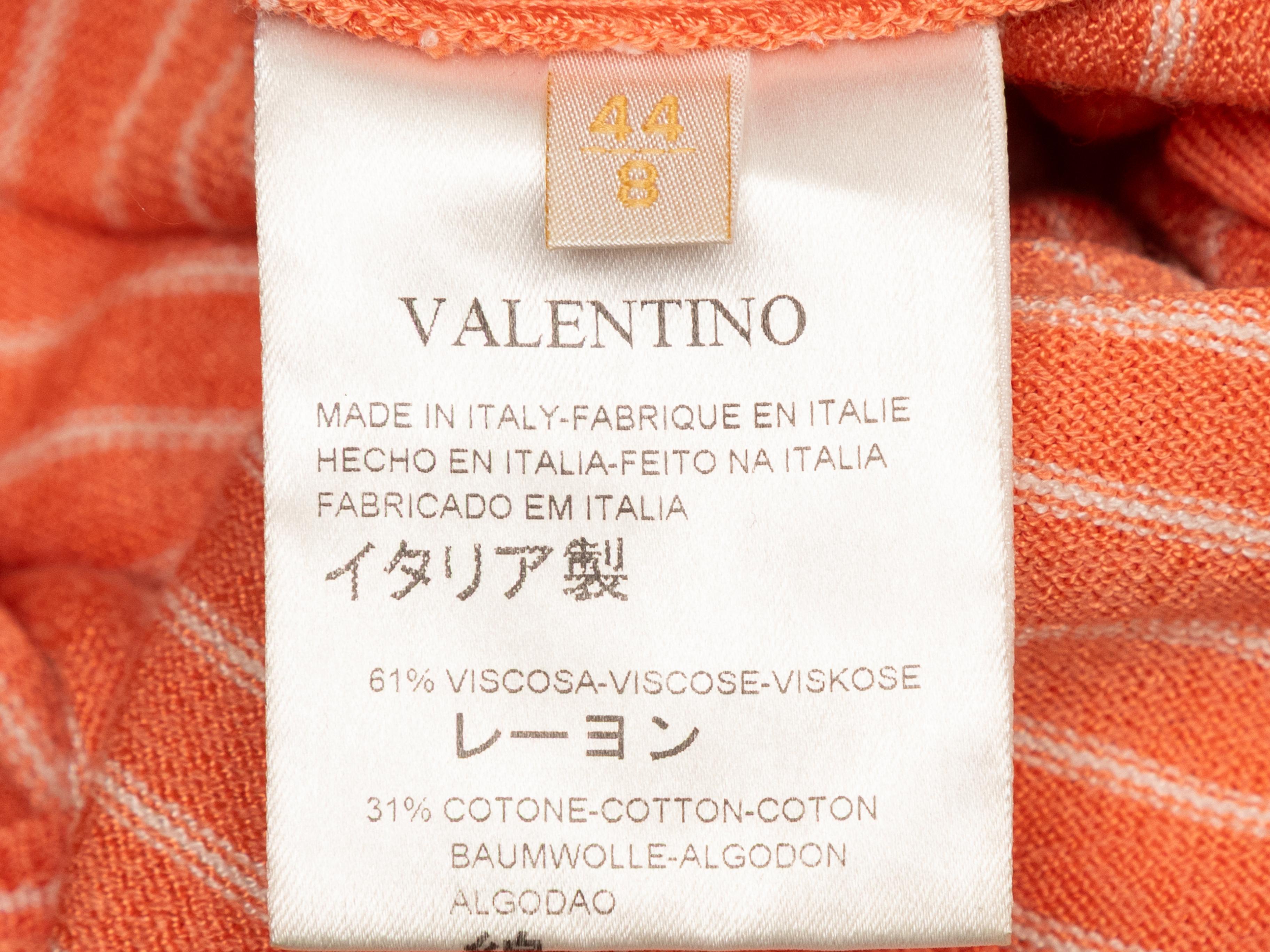 Vintage Light Orange & White Valentino Striped Sleeveless Top Size IT 44 2