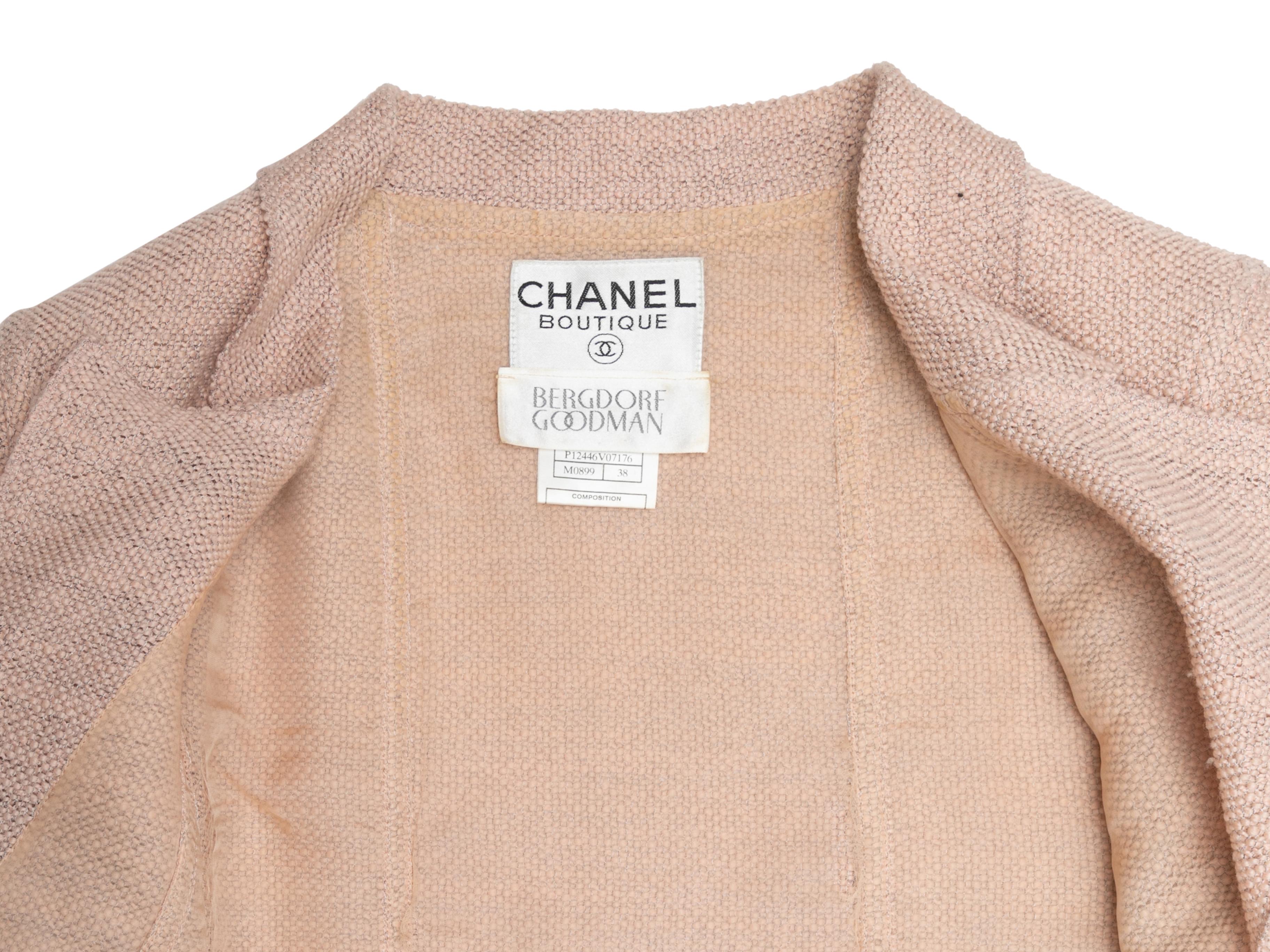 Chanel Boutique Cruise 1999 - Blazer rose clair vintage, taille FR 38 Pour femmes en vente