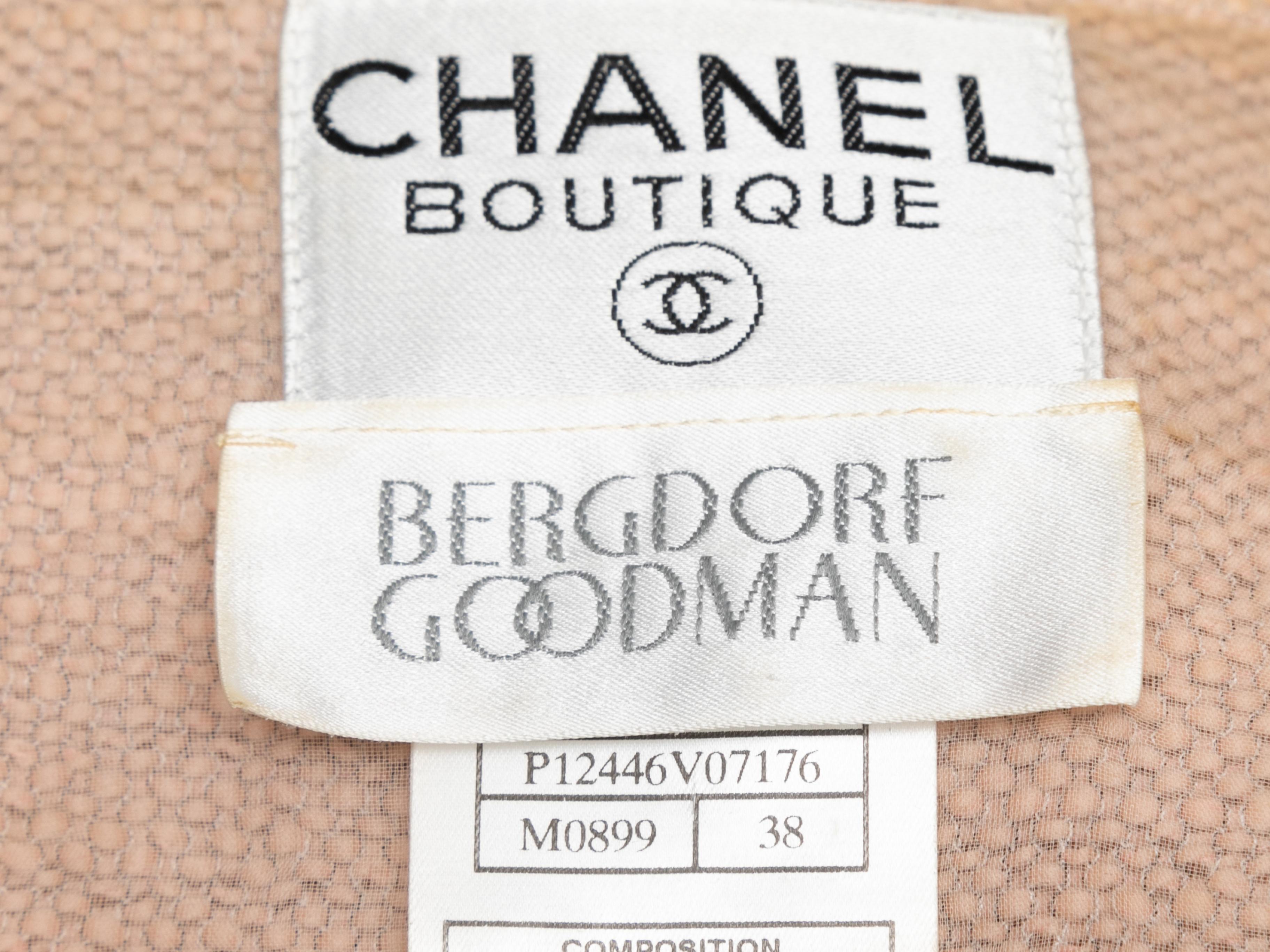 Vintage Light Pink Chanel Boutique Cruise 1999 Blazer Size FR 38 For Sale 1