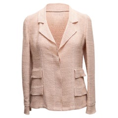 Retro Light Pink Chanel Boutique Cruise 1999 Blazer Size FR 38