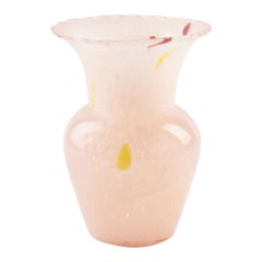 Vintage Light Pink Crystal Vase, Northern Europe, Late 20th Century