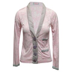 Vintage Light Pink & Light Blue Voyage V-Neck Cardigan Size US S