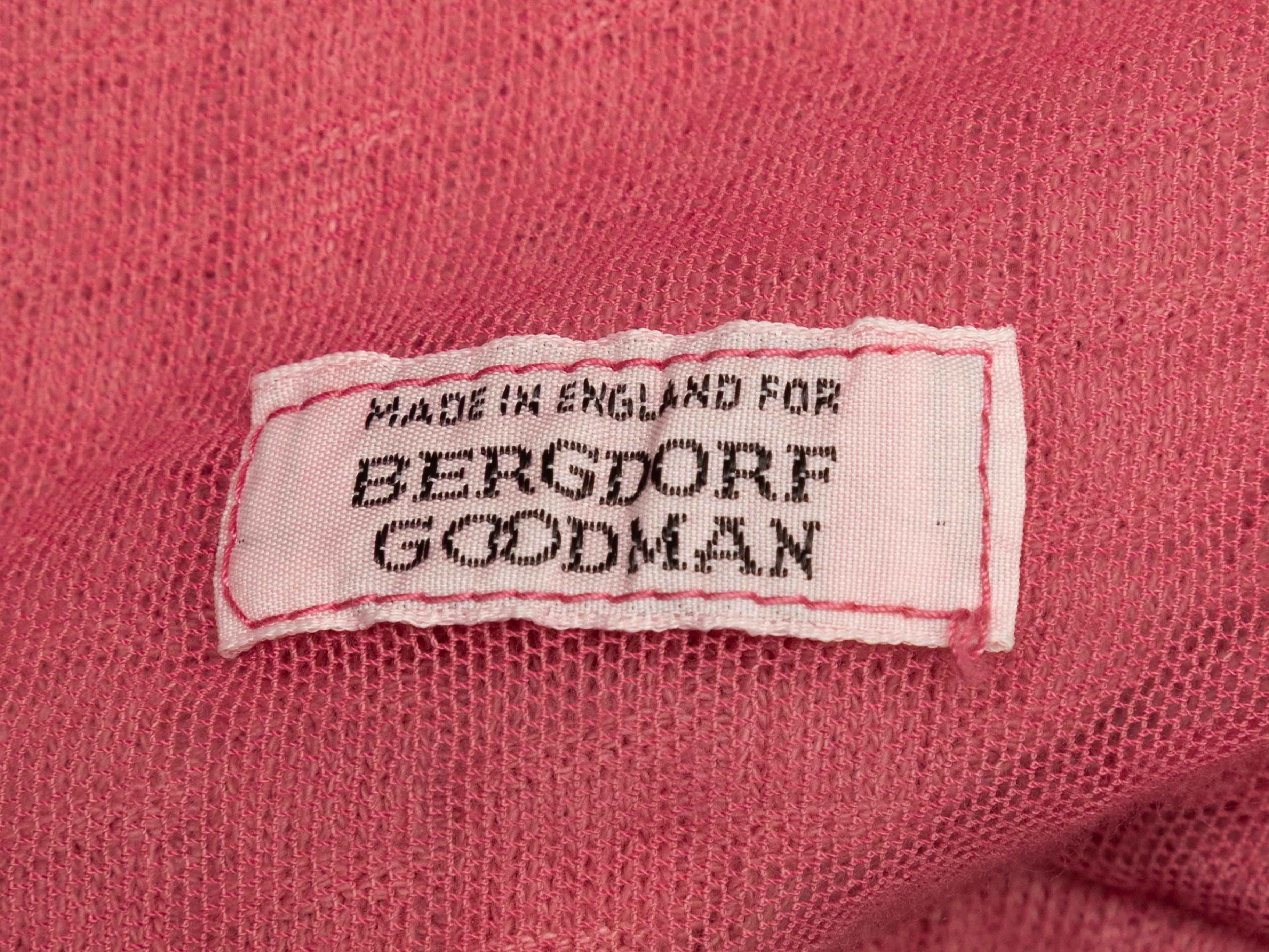 Vintage Light Pink Voyage Baumwoll-Strickjacke mit Blumenmuster Größe US S im Angebot 1