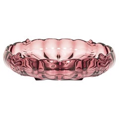 Plato de vidrio decorativo Vintage Light Purple, Italia, Años 60