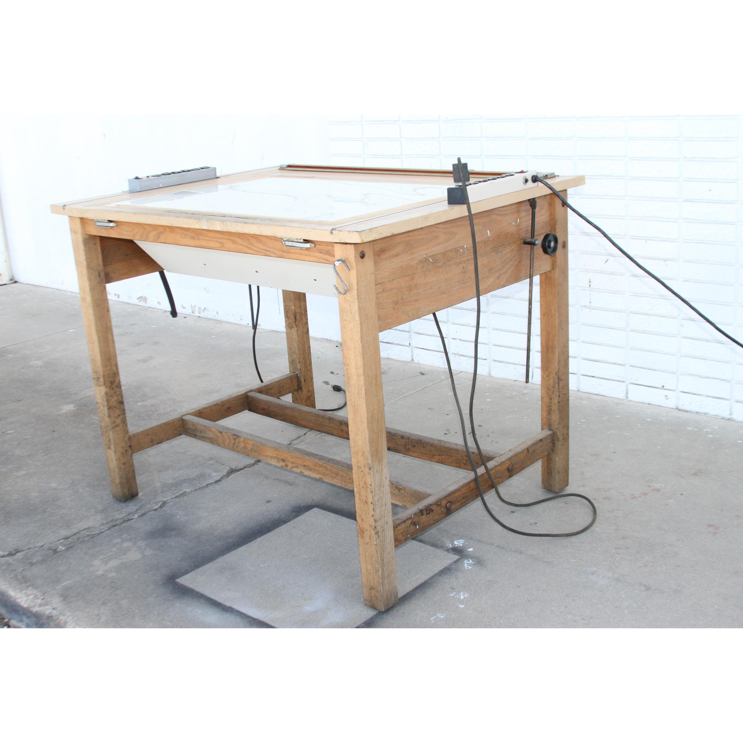 Other Vintage Lighted Drafting Table 