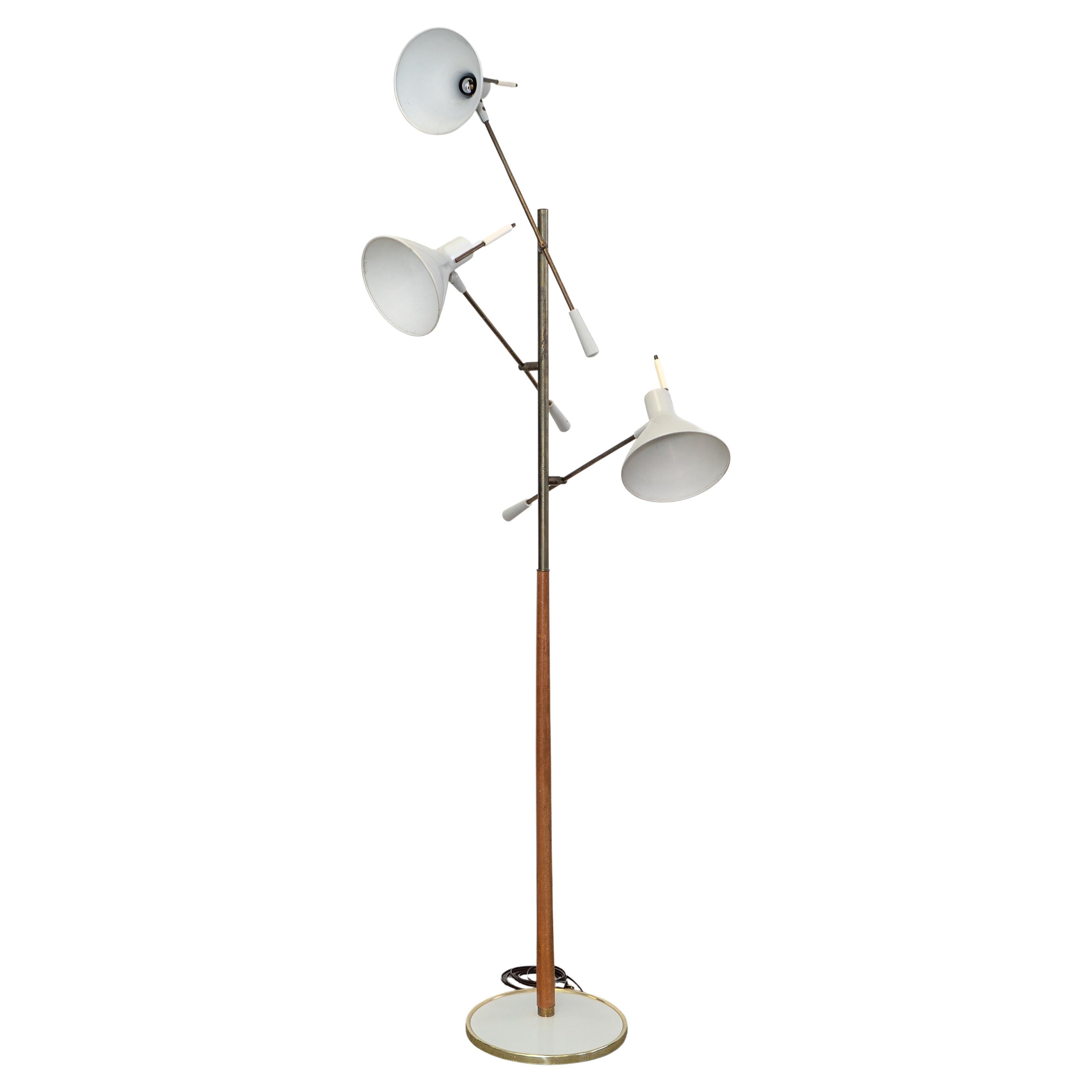 Vintage Lightolier Articulating Floor Lamp, Mid-Century Modern Design
