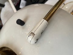 Vintage White Metal Shade and White Metal Base Desk Lamp by Lightolier