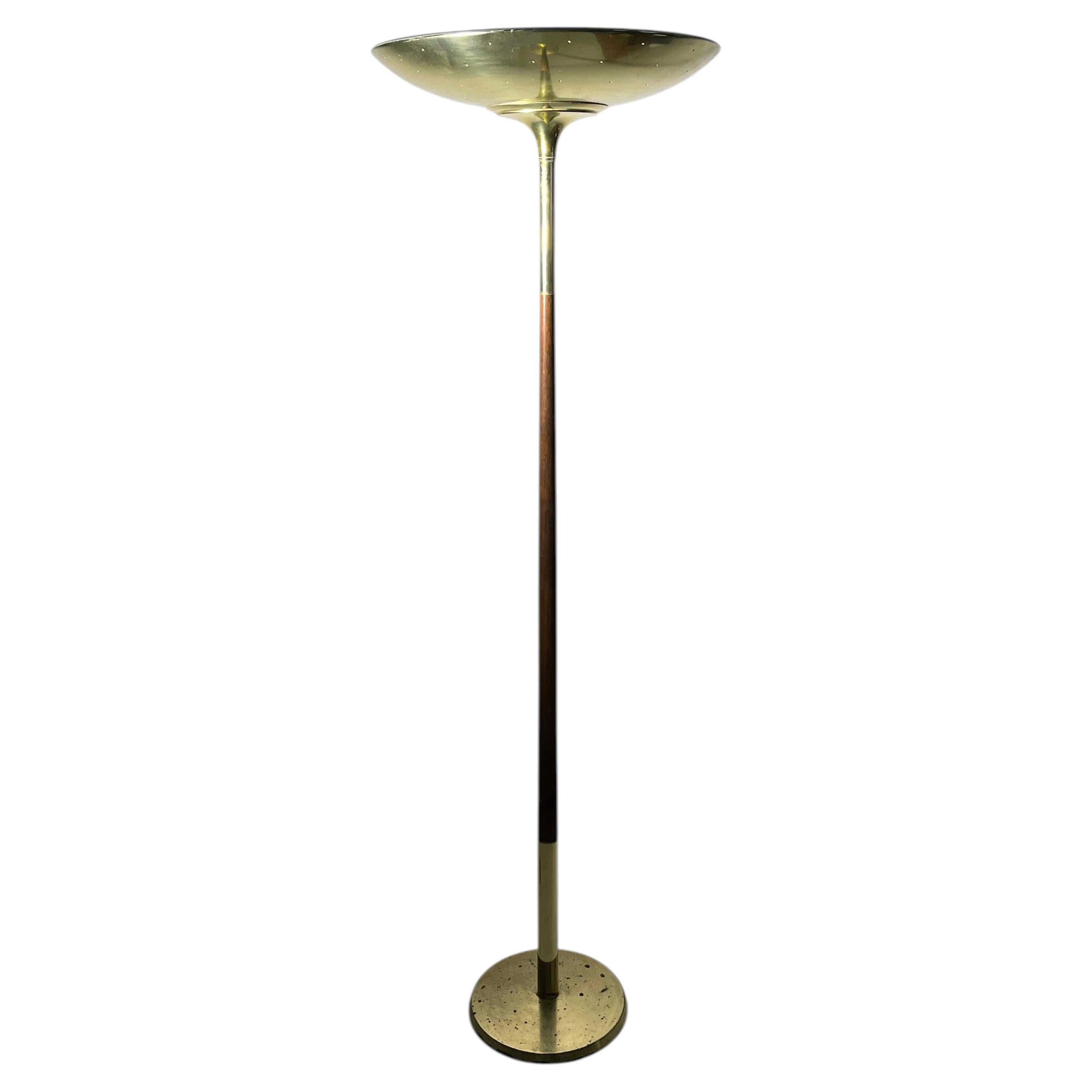 Lampada da terra vintage Lightolier Torchiere / Torchere di Gerald Thurston