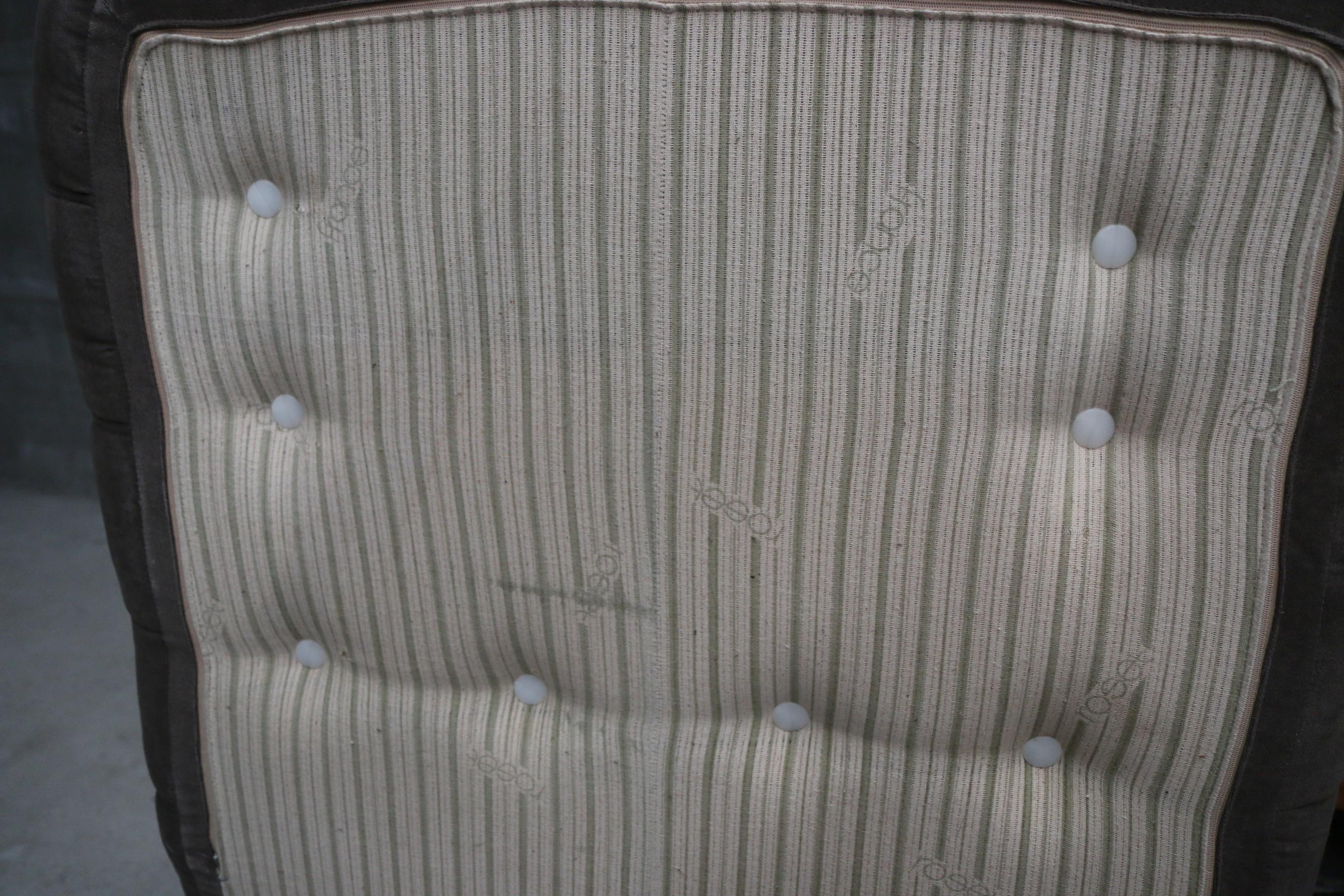 Vintage Ligne Roset Kashima Single Re-Upholstered in Velvet Goldbrown Fabric For Sale 3