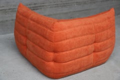 CERTIFIED Ligne Roset TOGO Corner in durable Mandarin fabric, DIAMOND QUALITY