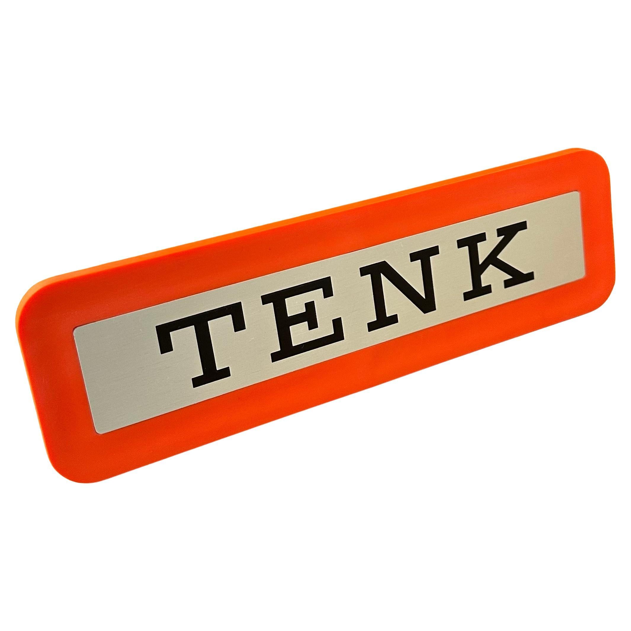 Vintage &New Insegna IBM "Think" in norvegese "Tenk" - Rare