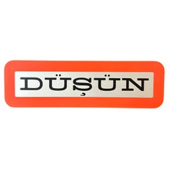 Vintage Like New IBM "Think" Sign in Turkish "Düşün" - Rare