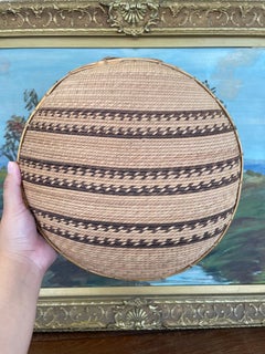 Vintage Likely Early 20th Century Native American Mission Basketry Bowl.