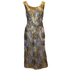 Vintage Lilac and Gold Cocktail Dress