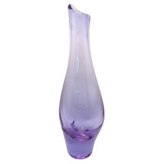 Vintage Lilac Glass Vase, 1970s