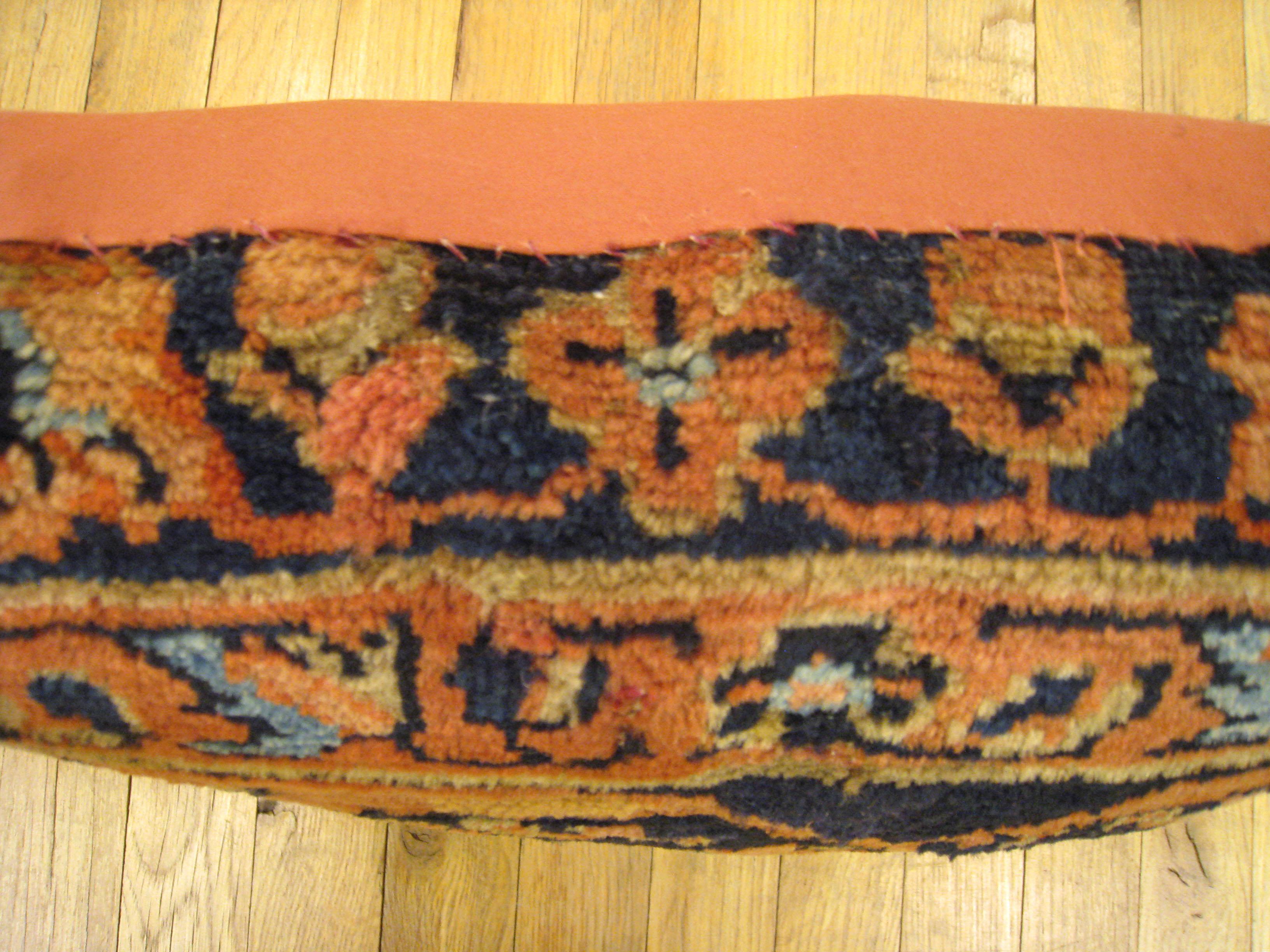 Mid-20th Century Vintage Persian Lilihan Decorative Oriental Rug Pillow 