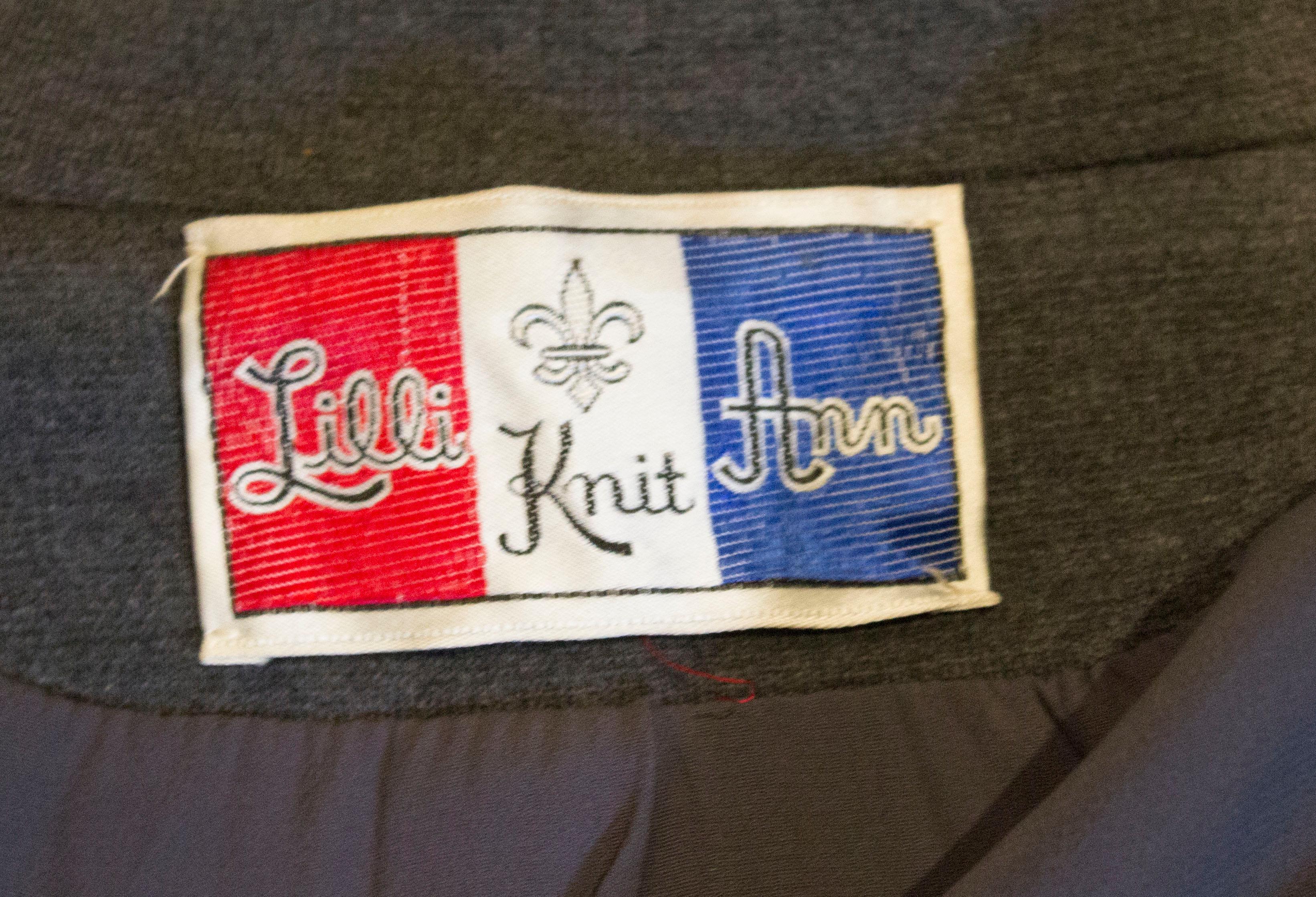 Vintage Lilli Ann Knit Jersey Dress and Matching Coat 12
