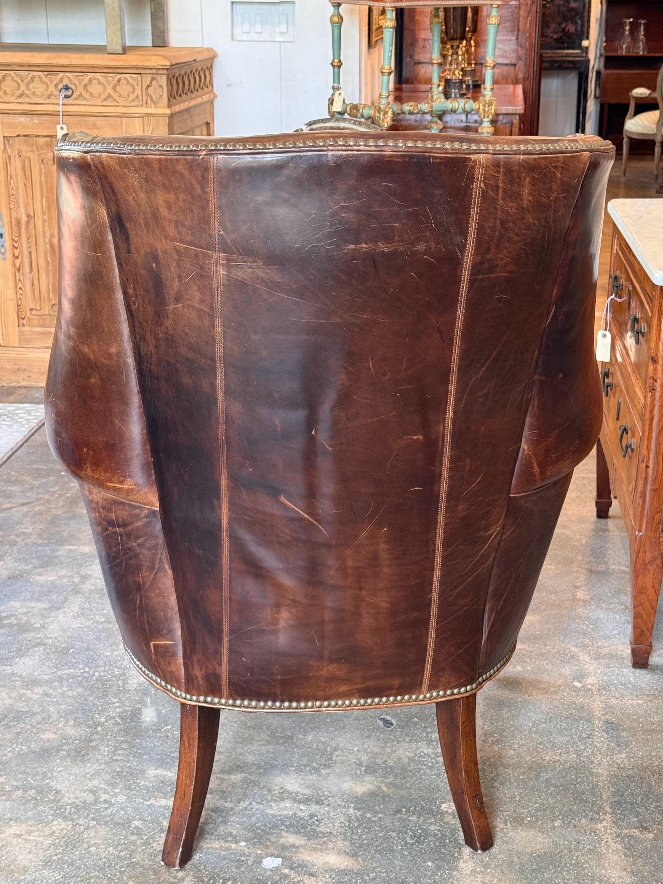 Vintage Lillian August Leather Chair 2